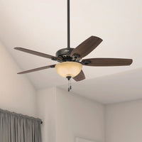 VENTILADOR DE TECHO HUNTER BUILDER’S DELUXE 52" CON LUZ