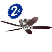 PACK X2 VENTILADOR DE TECHO HUNTER LOW PROFILE III 52