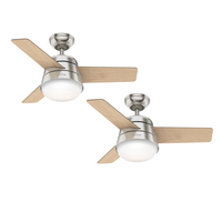 PACK X2 VENTILADOR DE TECHO HUNTER FINLEY NIQUEL 36"