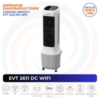 Enfriador Evaporativo Torre EVT-2611 DC WIFI