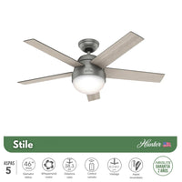 VENTILADOR DE TECHO HUNTER 46" STILE