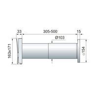 Ventilador Pasivo muro PS 101 Airolite c/ rejilla cuadrada