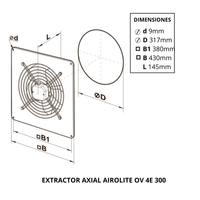 EXTRACTOR AXIAL AIROLITE OV 4E 300