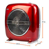 PACK TERMOVENTILADOR VINTAGE HT RETRO 2000R ROJO + BLANCO