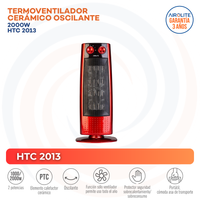 TERMOVENTILADOR CERÁMICO OSCILANTE HTC 2013 AIROLITE