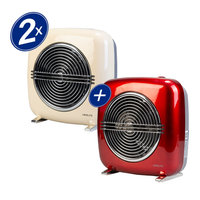 PACK TERMOVENTILADOR VINTAGE HT RETRO 2000R ROJO + BLANCO